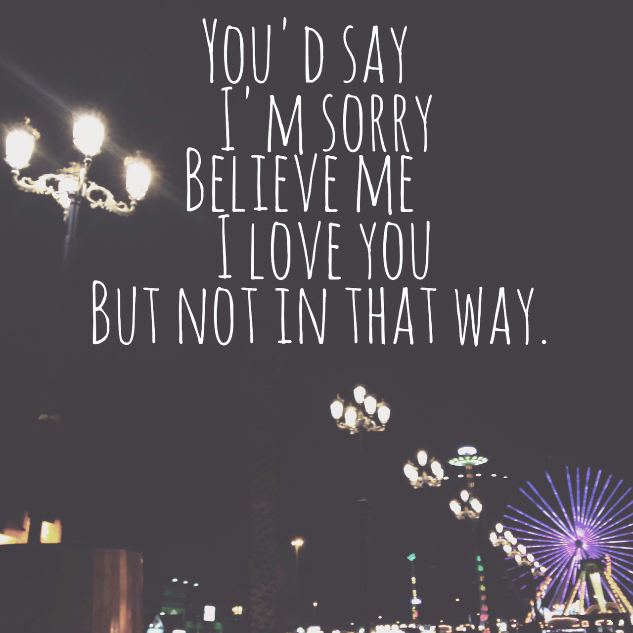 I Love You, Lyrics, And Quote Image - Night - HD Wallpaper 