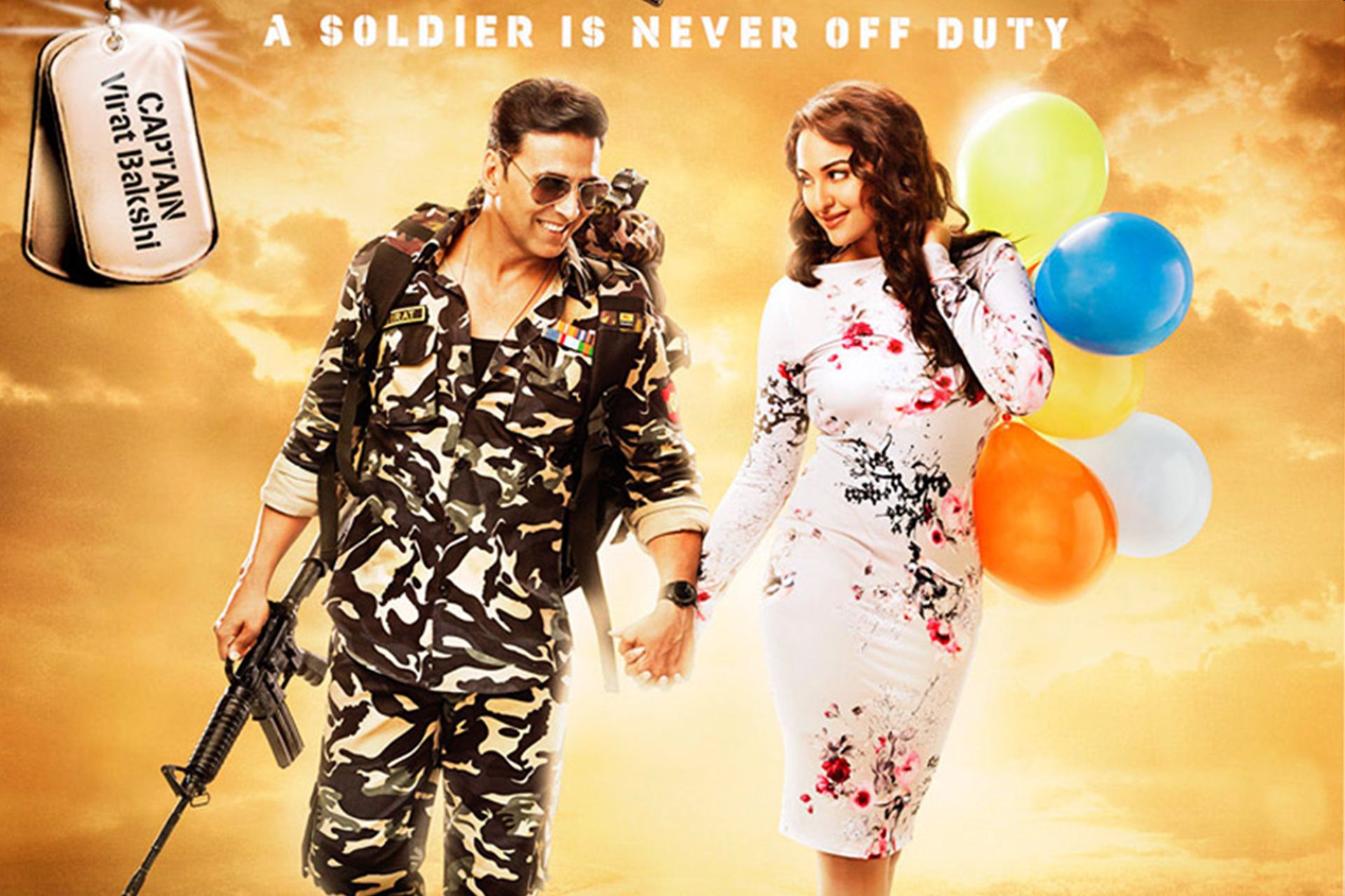 Sonakshi Sinha And Akshay Kumar In Holiday - HD Wallpaper 