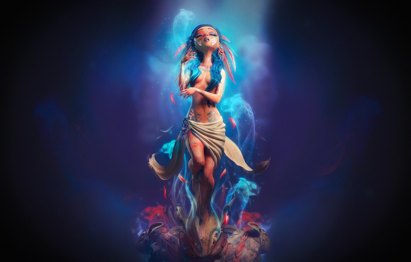 Photo Wallpaper Girl, Perfume, Rabbits, Carlos Ortega, - Weeping Woman Carlos Ortega - HD Wallpaper 