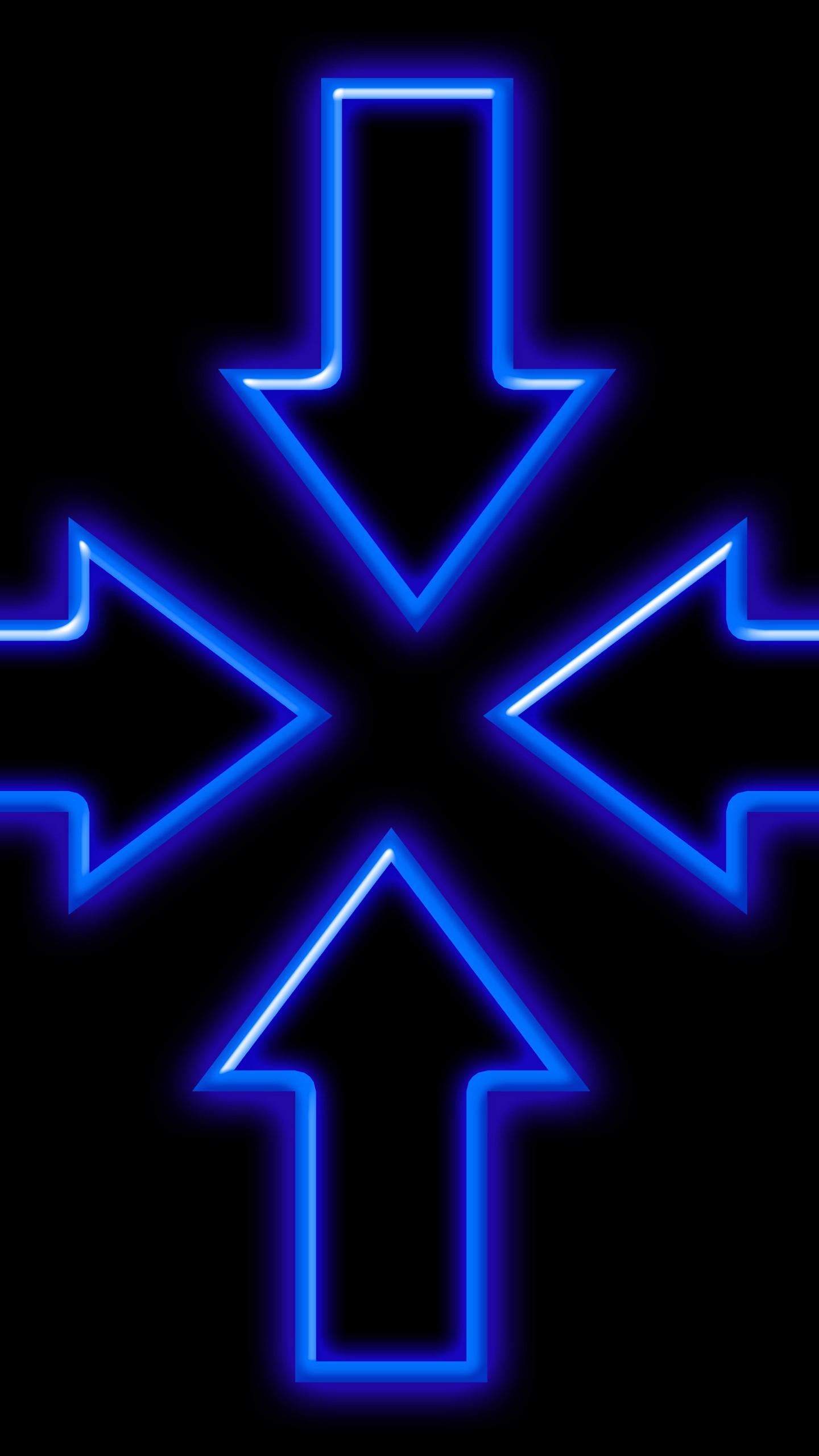 Wallpaper Arrows, Neon, Lights, Blue - Neon Light Blue - HD Wallpaper 