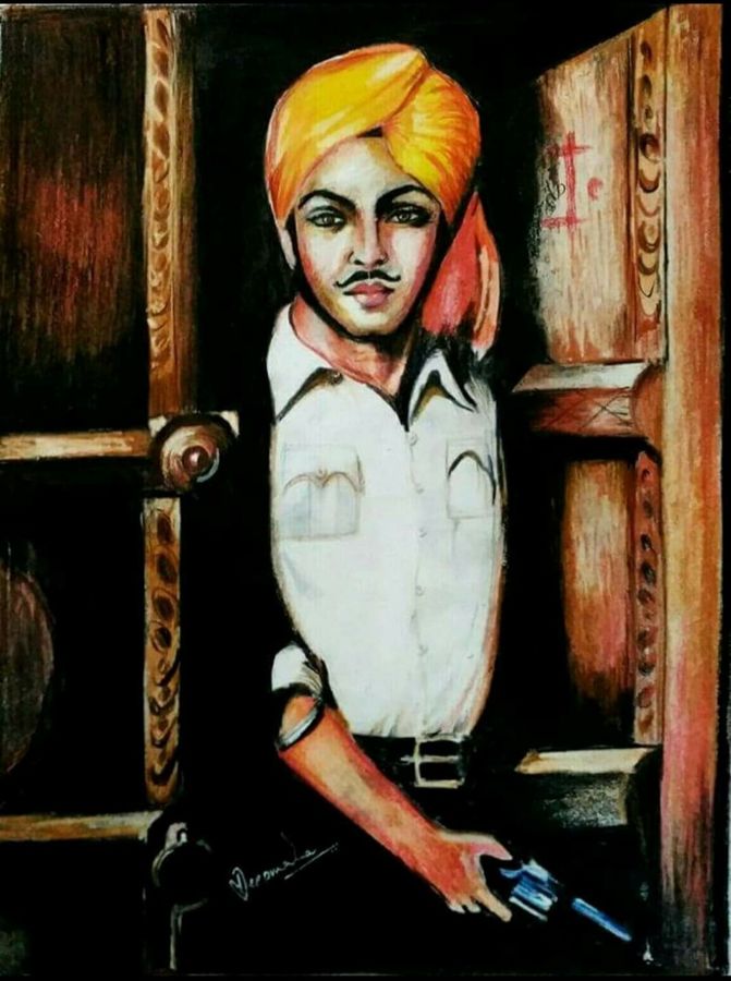 Shaheed Bhagat Singh Full - HD Wallpaper 
