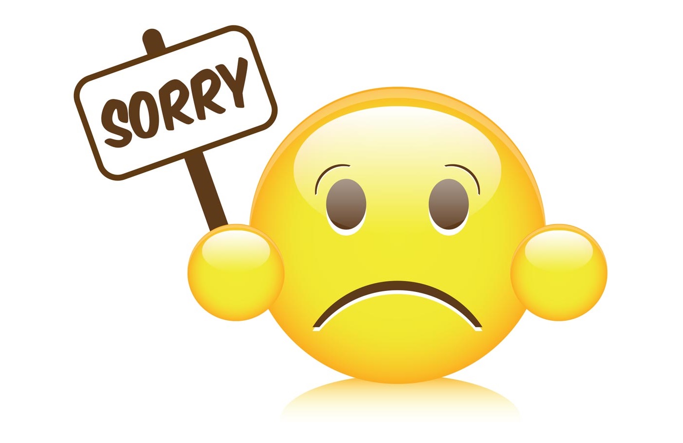 Sorry Emoticon - HD Wallpaper 