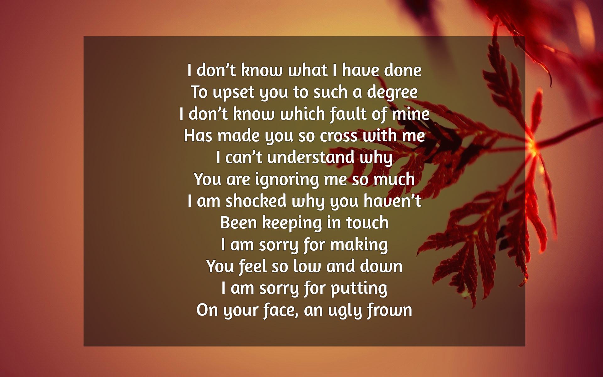 I M Sorry Poems - I M Sorry I Lied Poems For Her - HD Wallpaper 