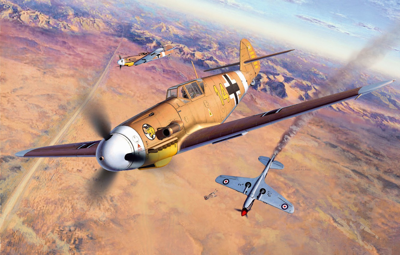 Photo Wallpaper The Plane, Figure, Fighter, Battle, - Hans Marseille Bf 109 - HD Wallpaper 