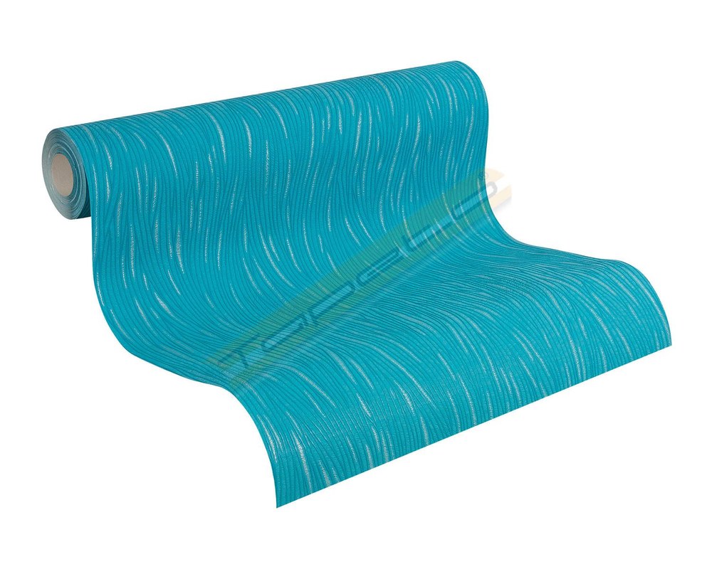 Vinyltapete Chicago Uni Türkis - HD Wallpaper 