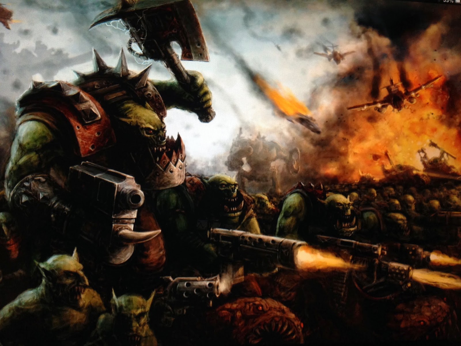 Warhammer Orks Vs Chaos - HD Wallpaper 