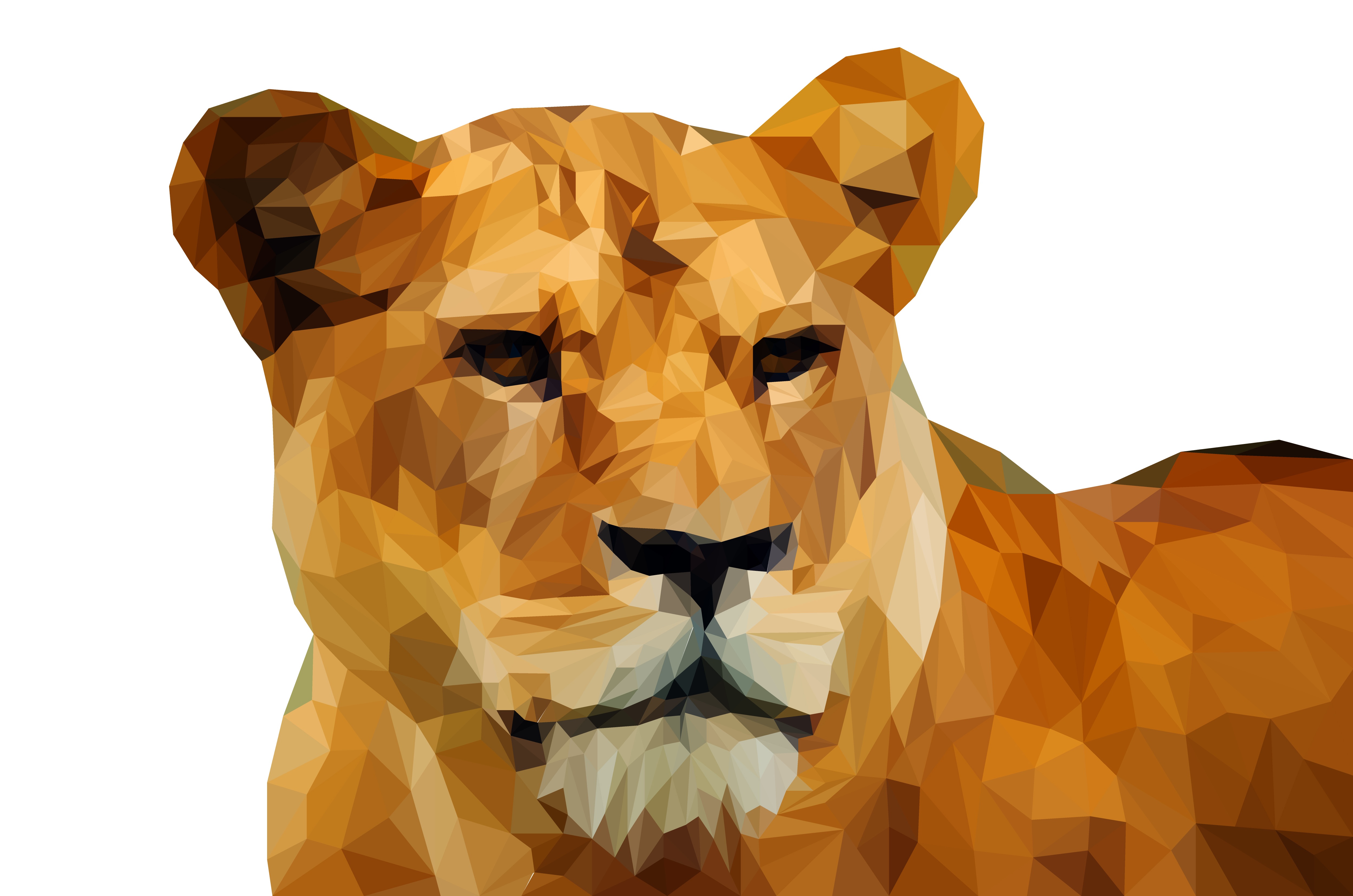 Tiger Poly Art Svg - HD Wallpaper 