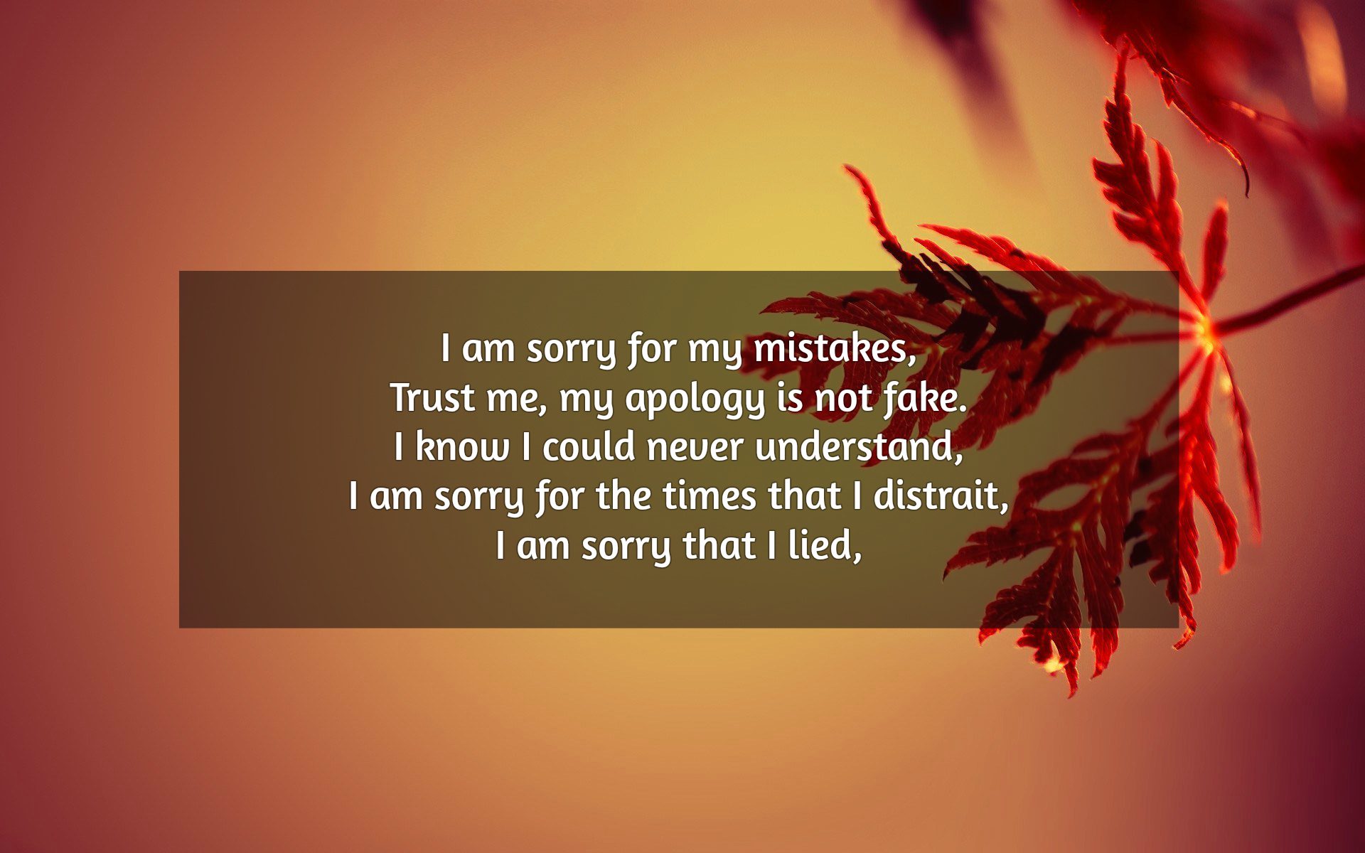I M Sorry Poems - Sorry Message For My Best Friend - HD Wallpaper 