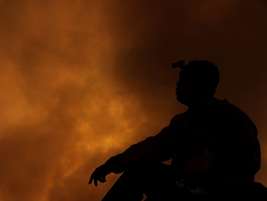 Indonesia, Gunung Kerinci, Top, Montaint, Red, Orange, - Statue - HD Wallpaper 