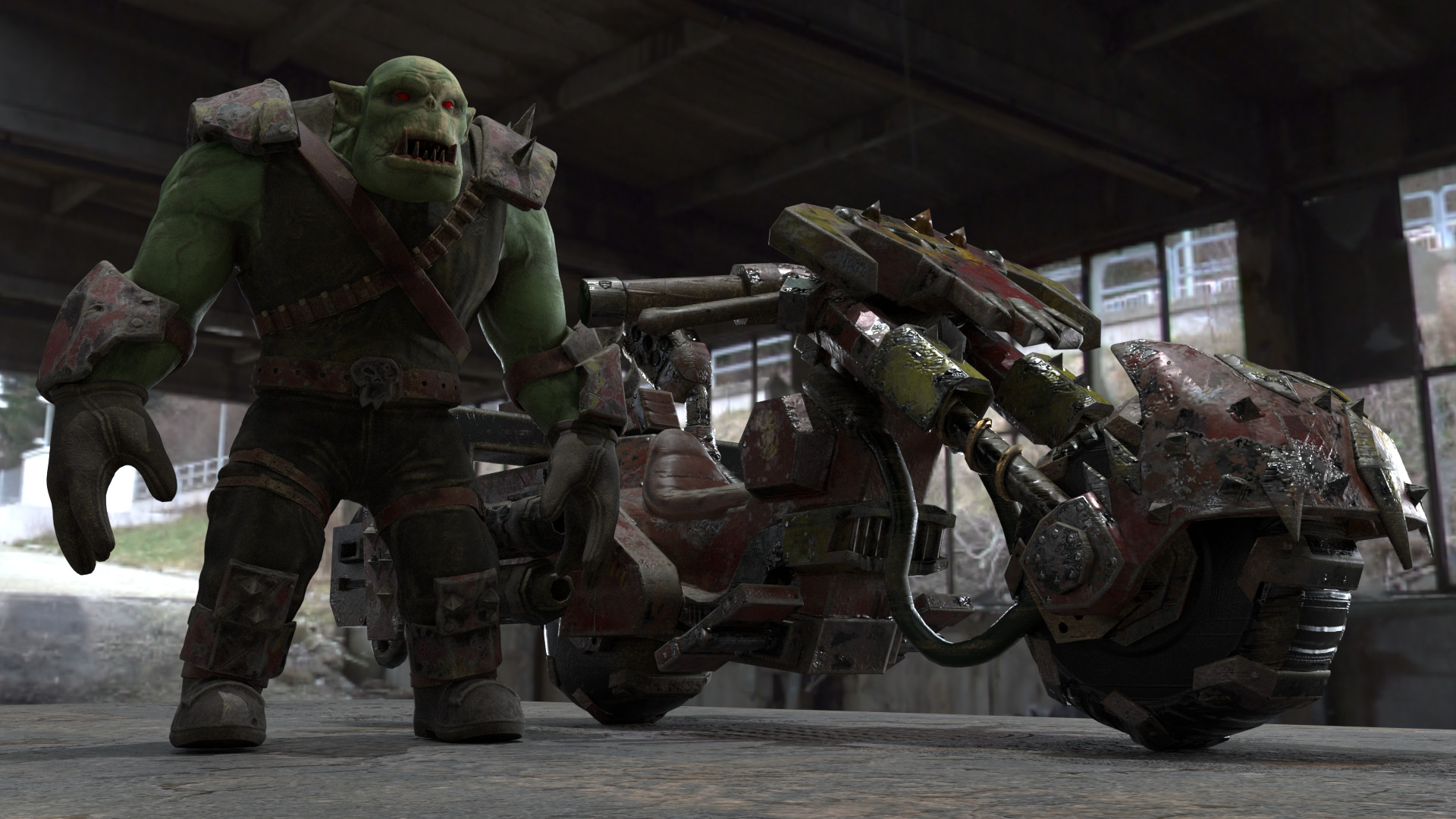 [​img] - Ork Biker - HD Wallpaper 
