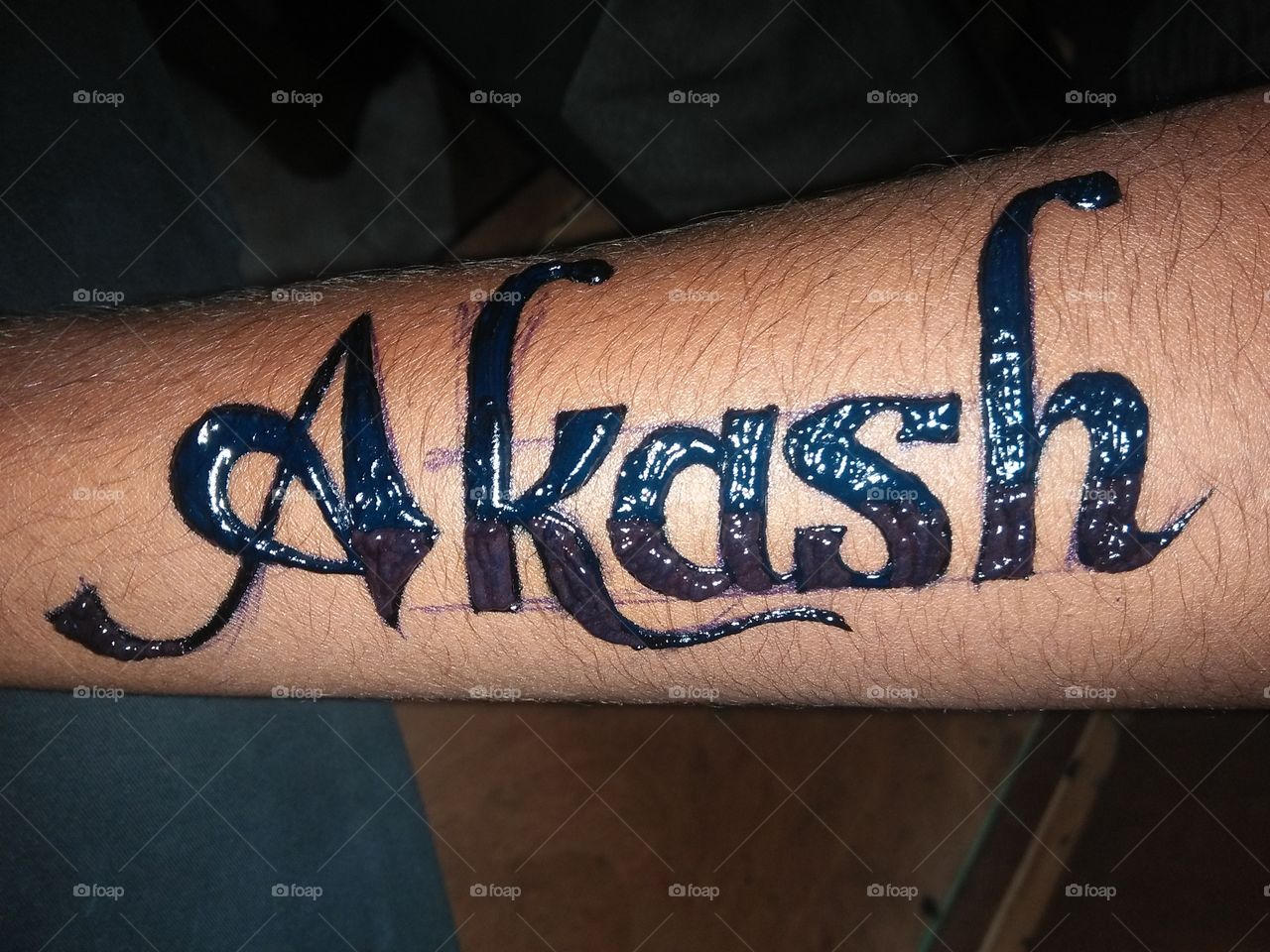 Akash Name Tattoo In Hand - HD Wallpaper 