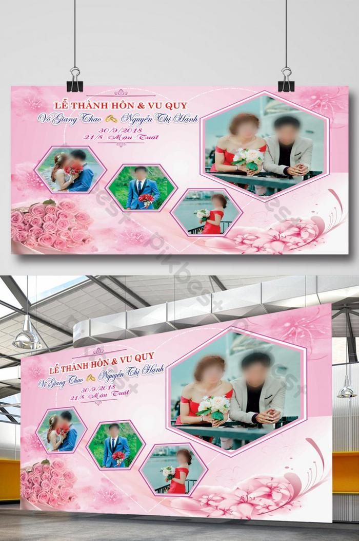 Beautiful Hexagon Pink Wedding Wallpaper Poster - Poster - HD Wallpaper 