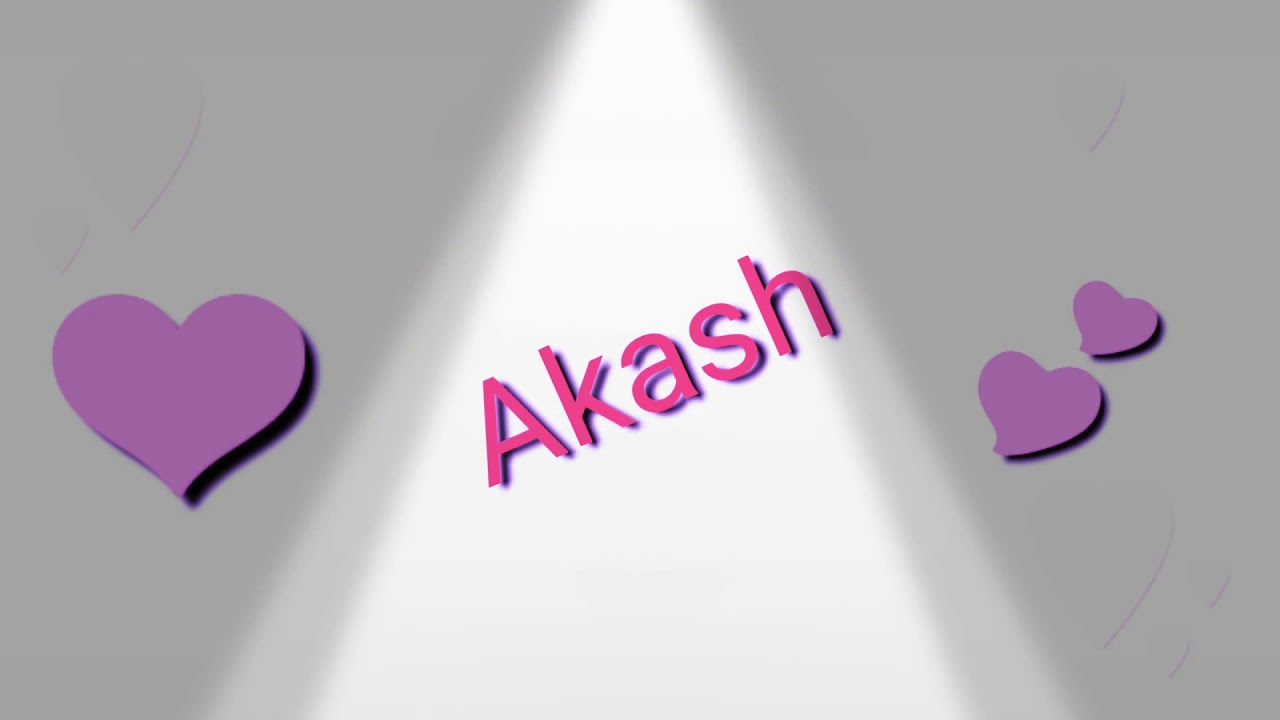 Akash Name Love Hd - 1280x720 Wallpaper 