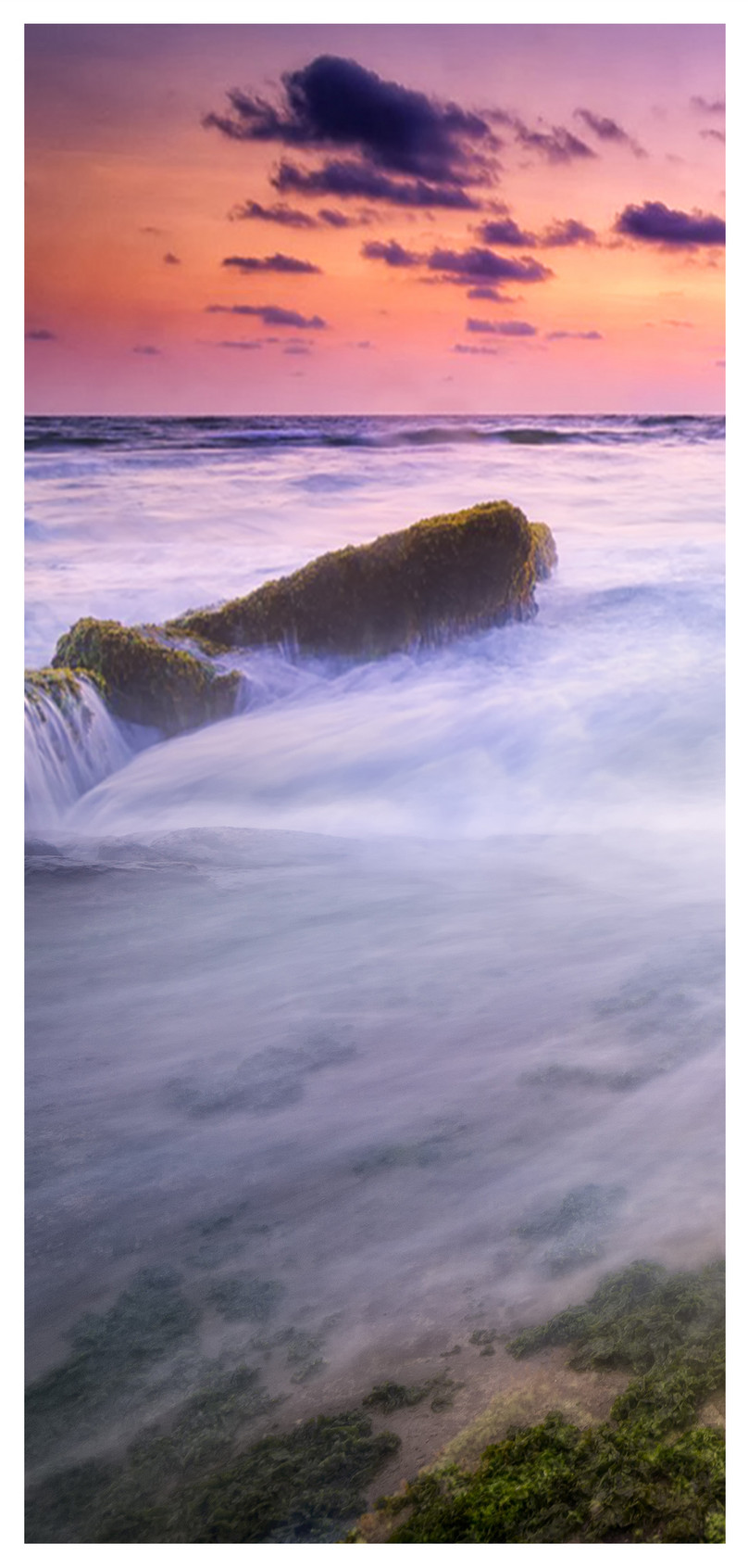 Wallpaper Ponsel Karang Laut - Waterfall - HD Wallpaper 