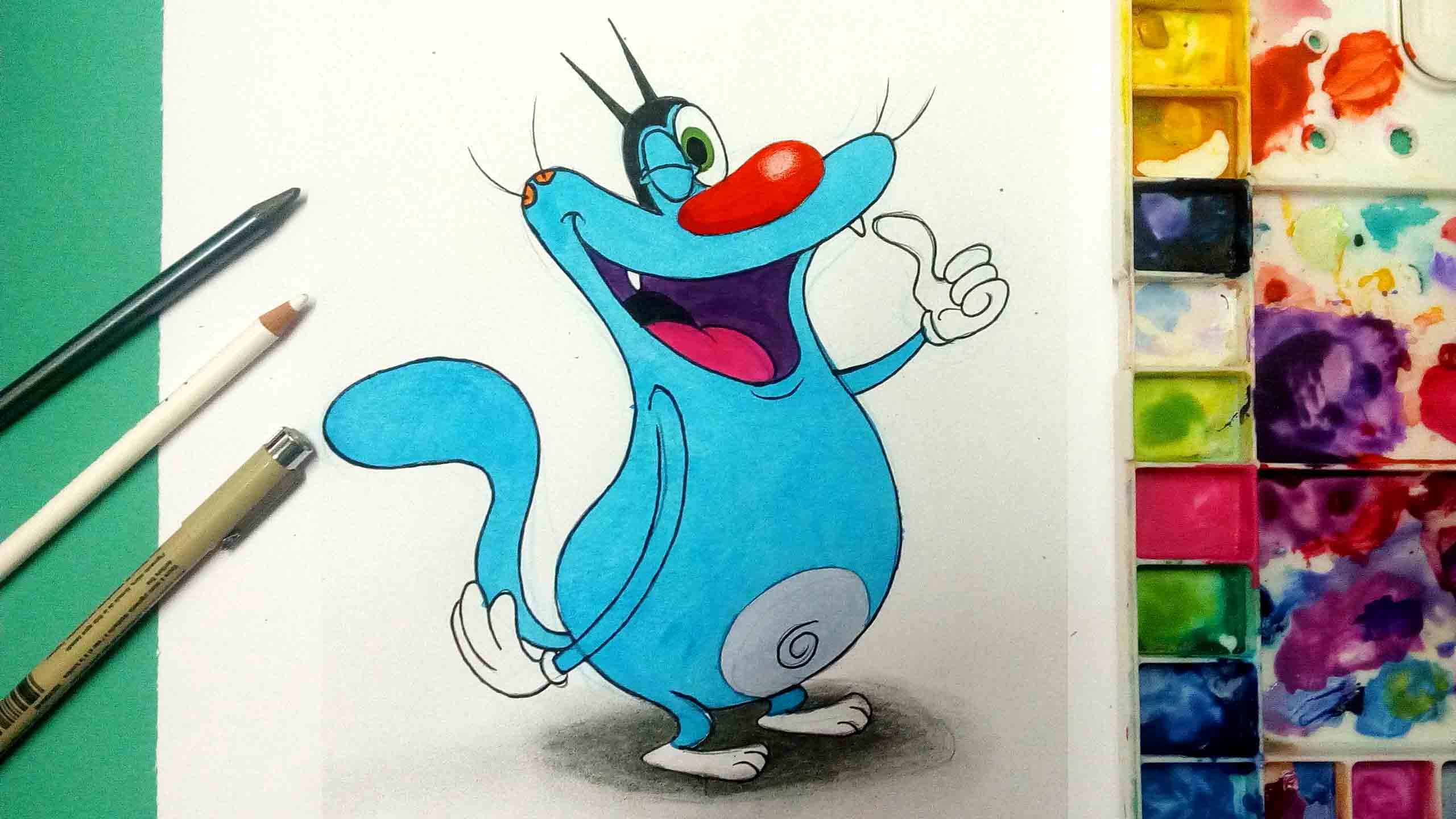 How To Draw Oggy Oggy And The Cockroaches - Oggy And The Cockroaches Painting - 2560x1440 Wallpaper How To Draw Oggy Oggy And The Cockroaches - Oggy And The Cockroaches Painting - 2560x1440 Wallpaper