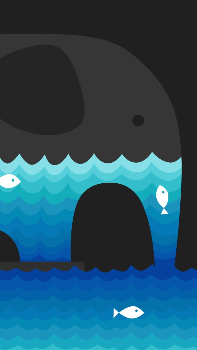 Abstract Elephant And Water Fish Iphone Wallpaper 魚 イラスト Iphone 壁紙 640x1136 Wallpaper Teahub Io