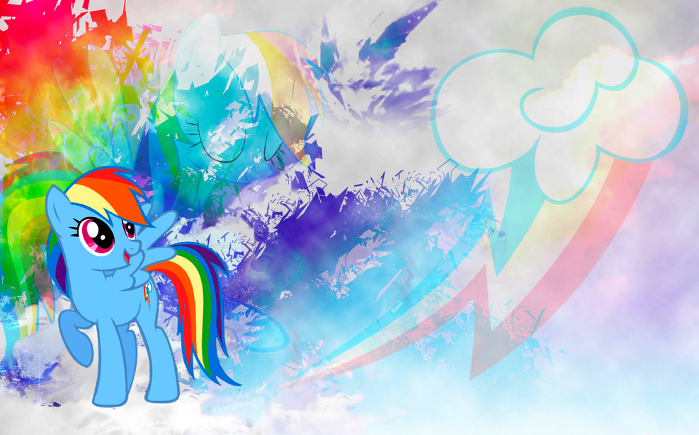 Little Pony Rainbow Dash Background - HD Wallpaper 