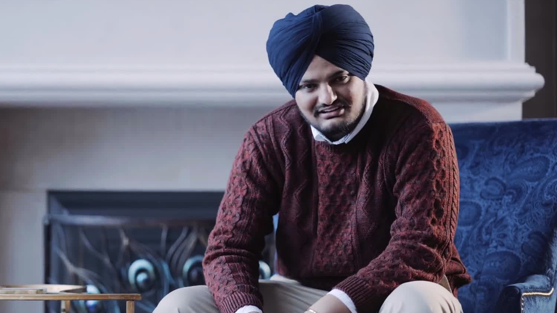 Sidhu Moose Wala Blue Turban Wallpaper - Sidhu Moose Wala 2019 - HD Wallpaper 