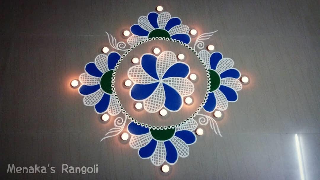 Simple Rangoli Design - Rangoli Designs New And Simple - HD Wallpaper 