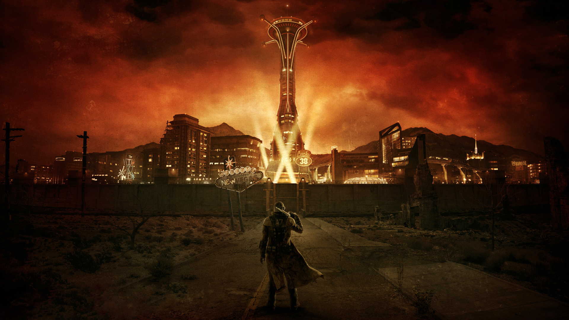 Fallout New Vegas City - HD Wallpaper 
