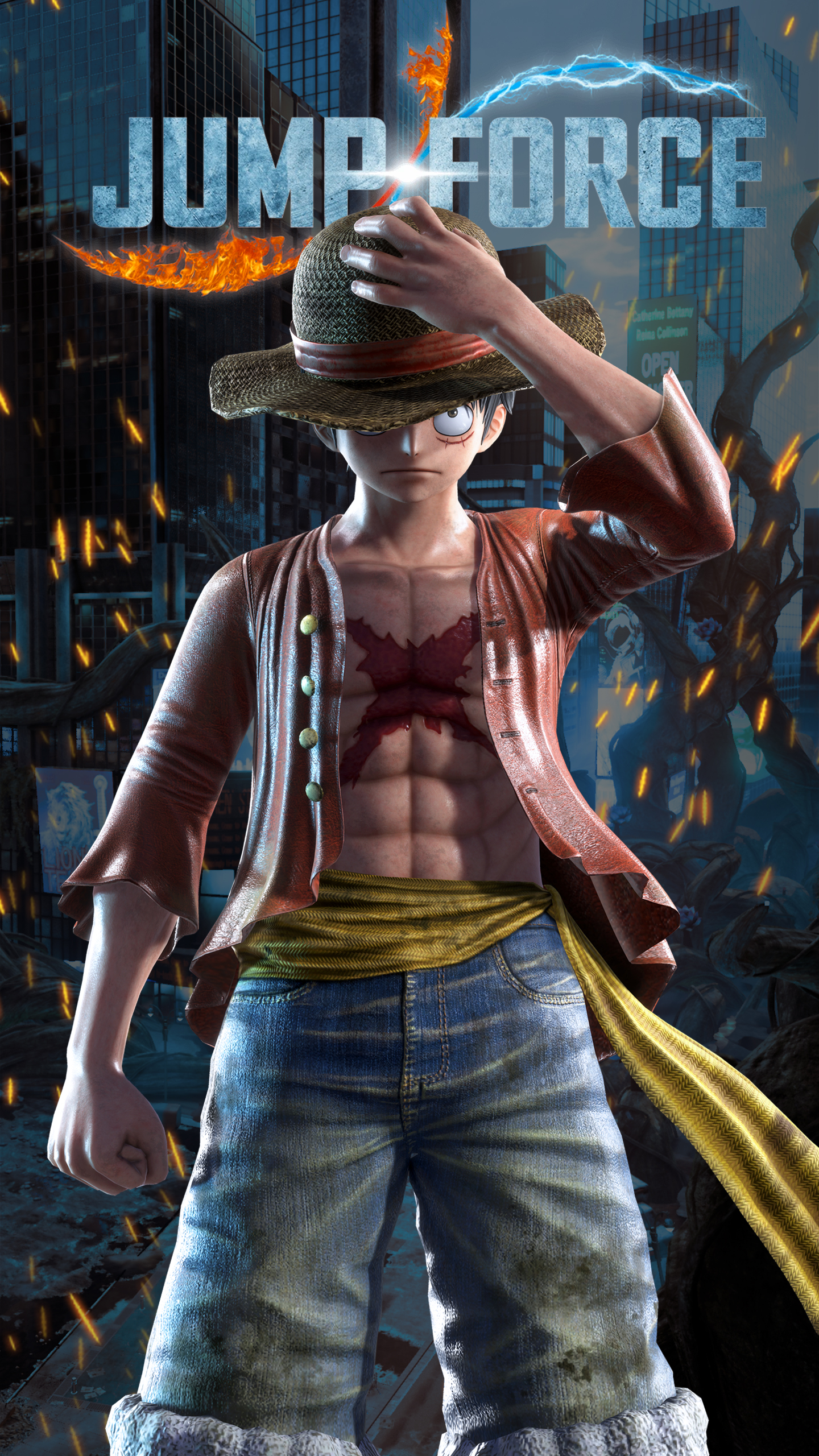 Monkey D Luffy Jump Force 1440x2560 Wallpaper Teahub Io