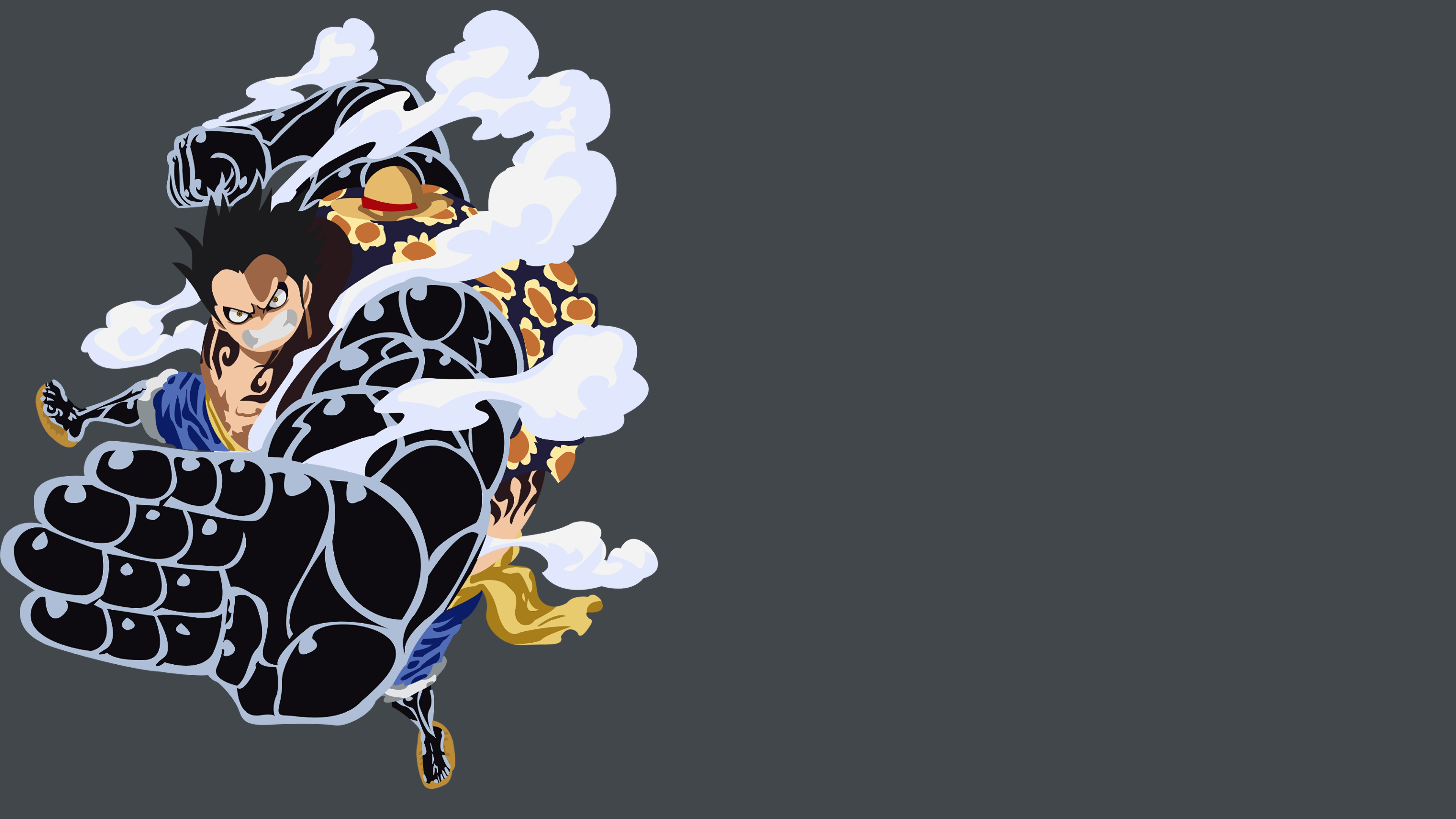 Luffy Gear 4 Minimalist - HD Wallpaper 