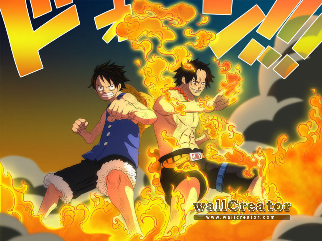 Mugiwara & Hiken - One Piece Luffy Et Ace - HD Wallpaper 