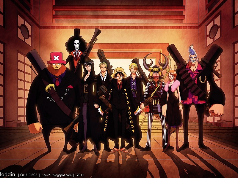 Download One Piece Wallpaper - Anime Characters Halloween Party - HD Wallpaper 
