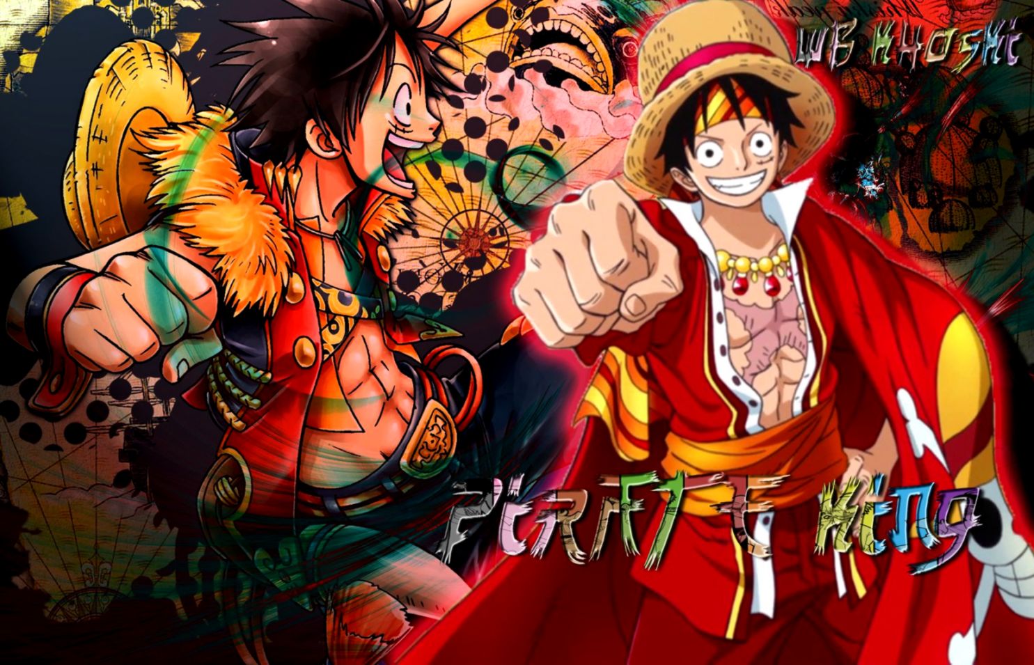 Pirate King Monkeyy D Luffy By Wb Khoski Wallpaper - One Piece Pirate King Luffy - HD Wallpaper 