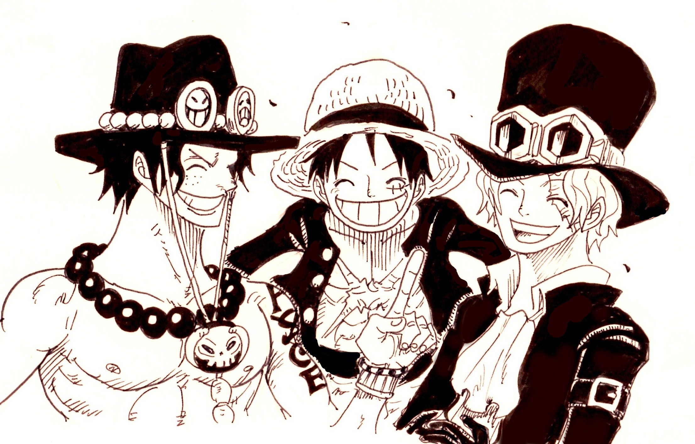 Asl - Luffy Ace Sabo Hd - 2212x1413 Wallpaper Asl - Luffy Ace Sabo Hd - 2212x1413 Wallpaper