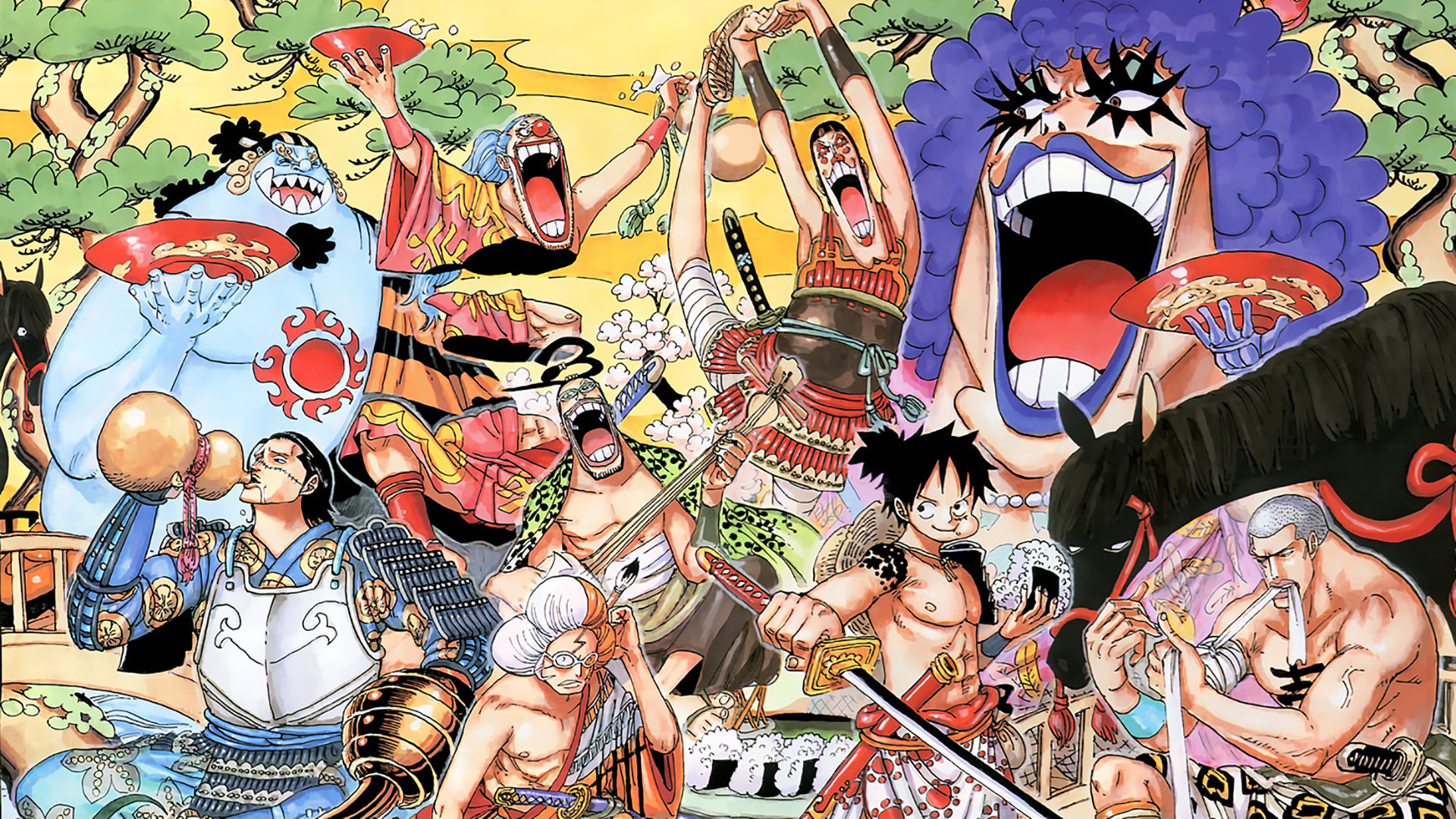 One Piece Colored Page - HD Wallpaper 