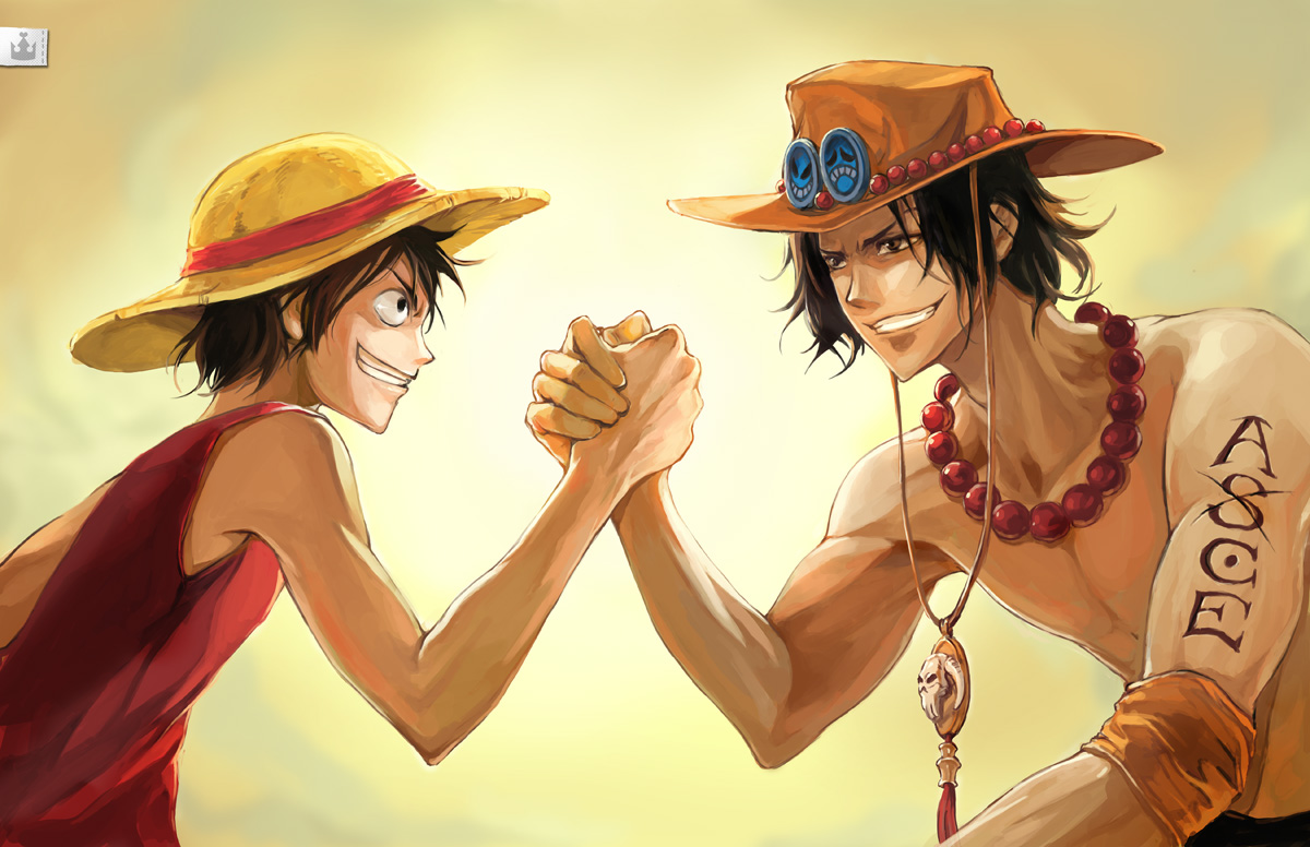 One Piece Luffy Ace - HD Wallpaper 