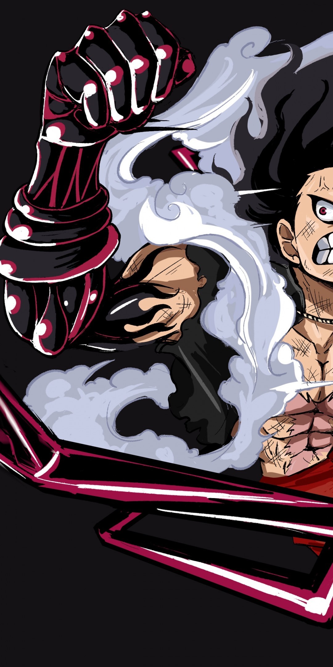 Luffy, One Piece, Fist, Angry - Luffy Gear 4 Snakeman - HD Wallpaper 