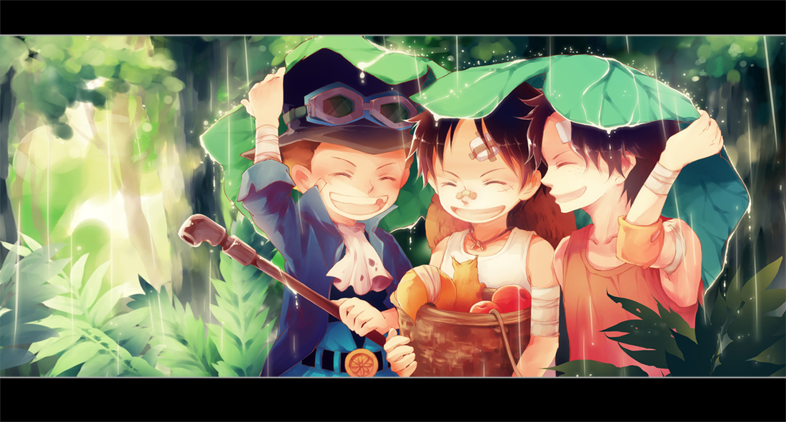 Cute One Piece Ace Sabo Luffy - HD Wallpaper 