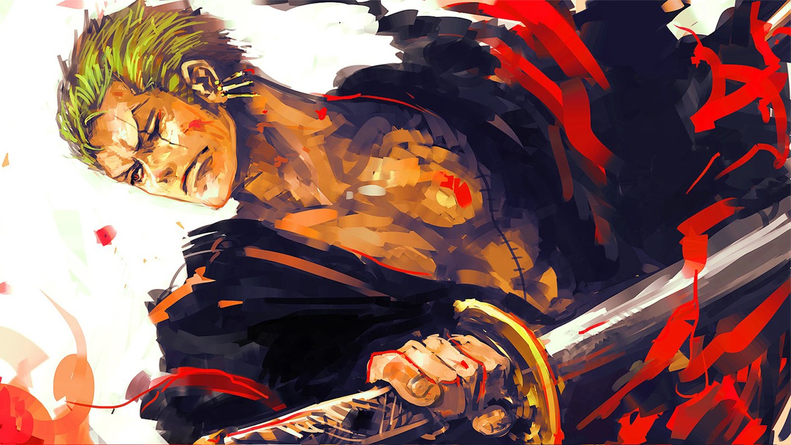 Roronoa Zoro Scar Katana One Piece Anime Wallpaper404 - Roronoa Zoro - HD Wallpaper 