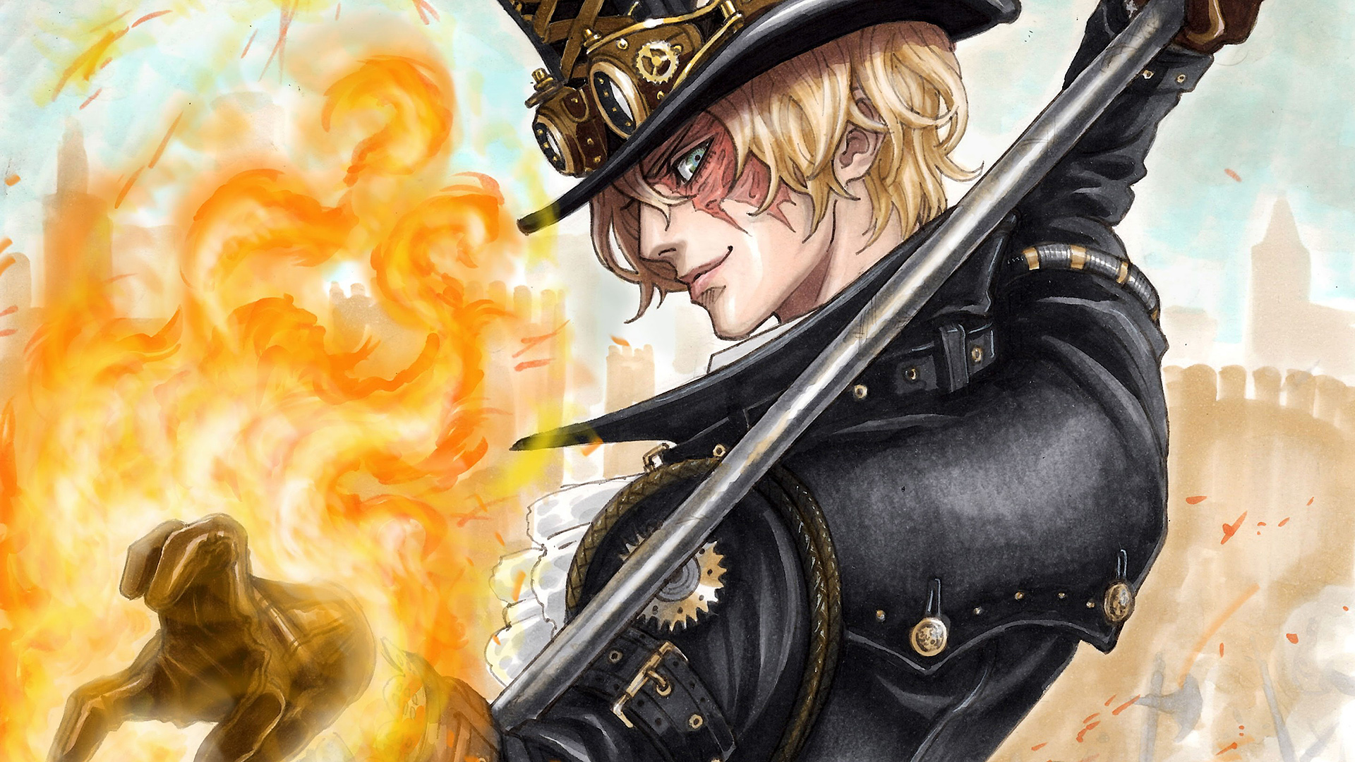 One Piece Wallpaper Hd Sabo - HD Wallpaper 