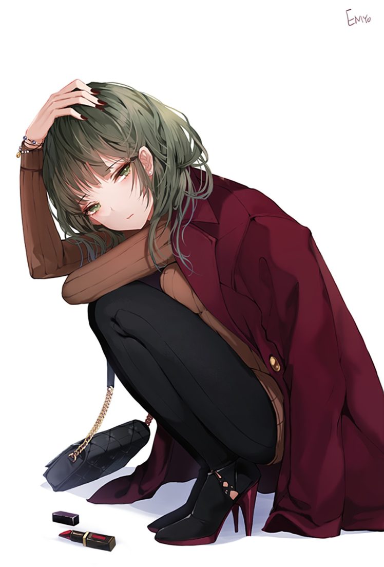 Beautiful Anime Girl With Short Hair - HD Wallpaper 