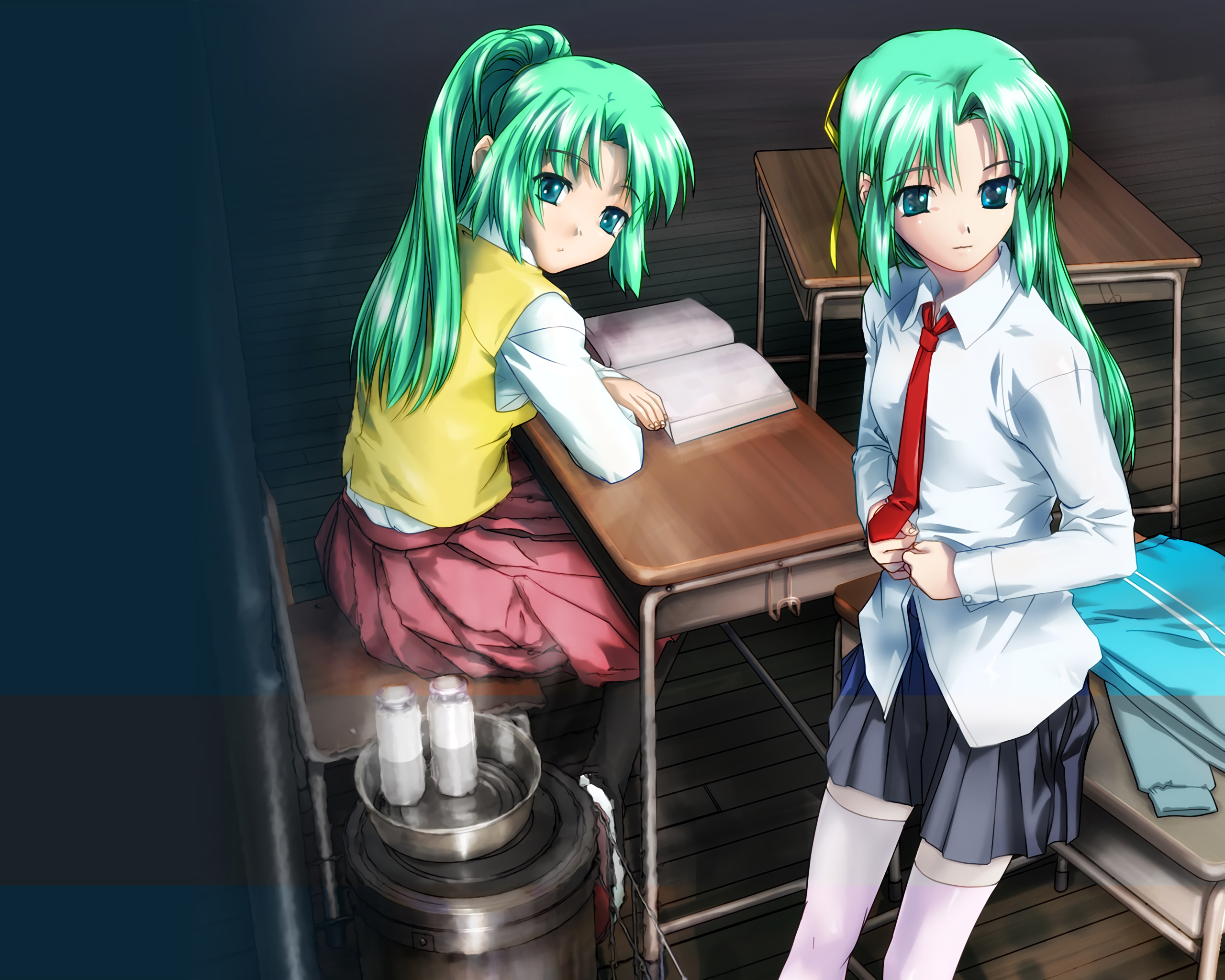 Green Anime Wallpaper - HD Wallpaper 