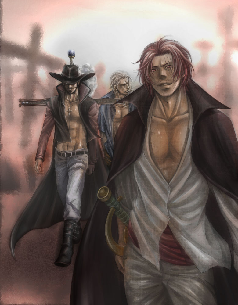 dracule mihawk shanks and ben beckman drawn by kyuujou shanks e ben beckman 780x1000 wallpaper teahub io