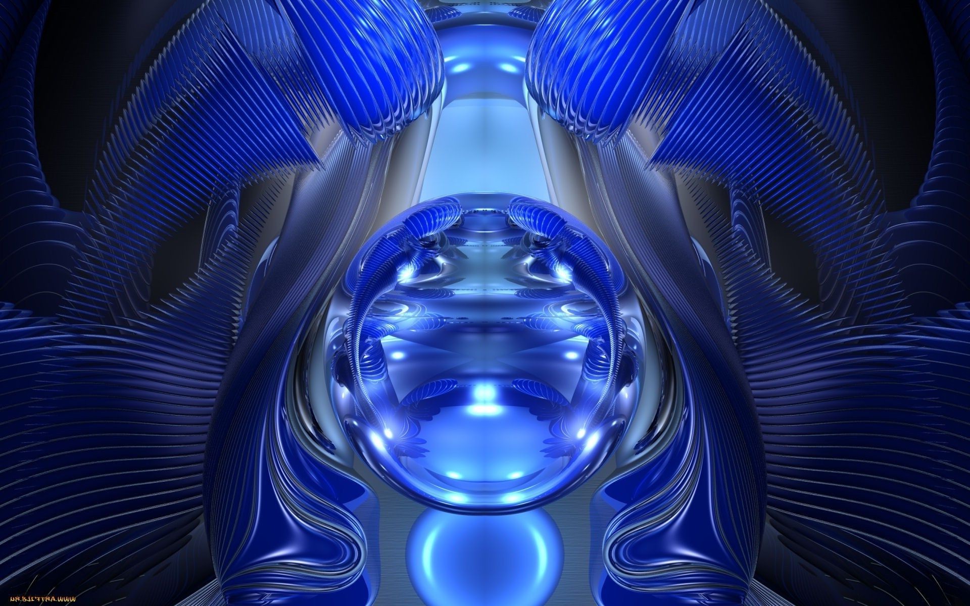 Geometric Shapes Abstract Futuristic Technology Desktop - Fractal Art - HD Wallpaper 