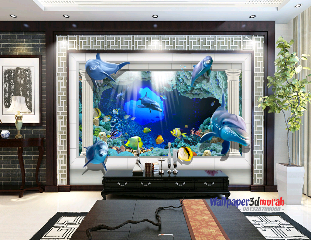 Wallpaper Custom 3d Murah Dunia Bawah Laut - Wall - HD Wallpaper 
