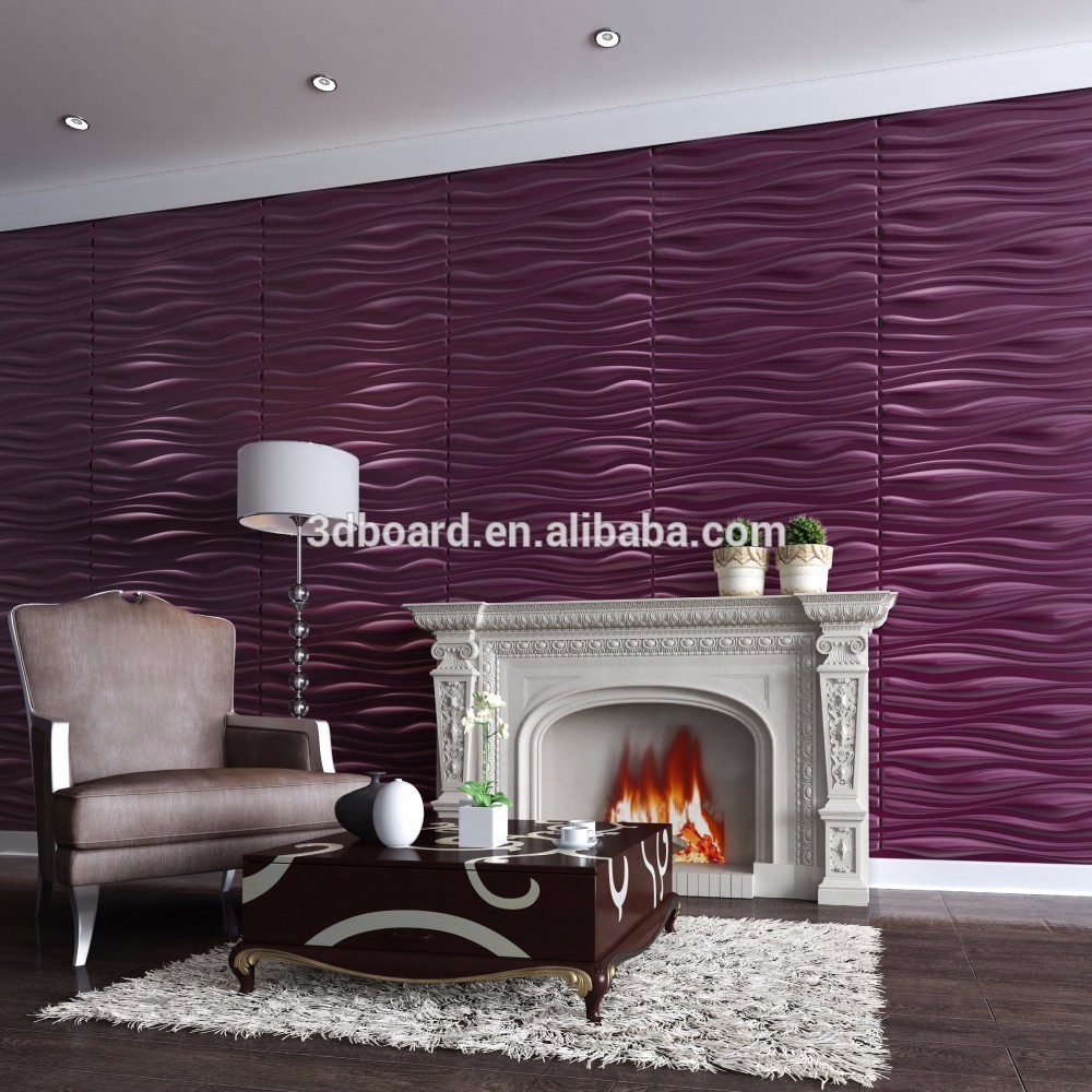 Hot Selling Waterproof Wall Panel 3 Dimensional Wallpaper - Placas De Gesso 3d Ondas - HD Wallpaper 