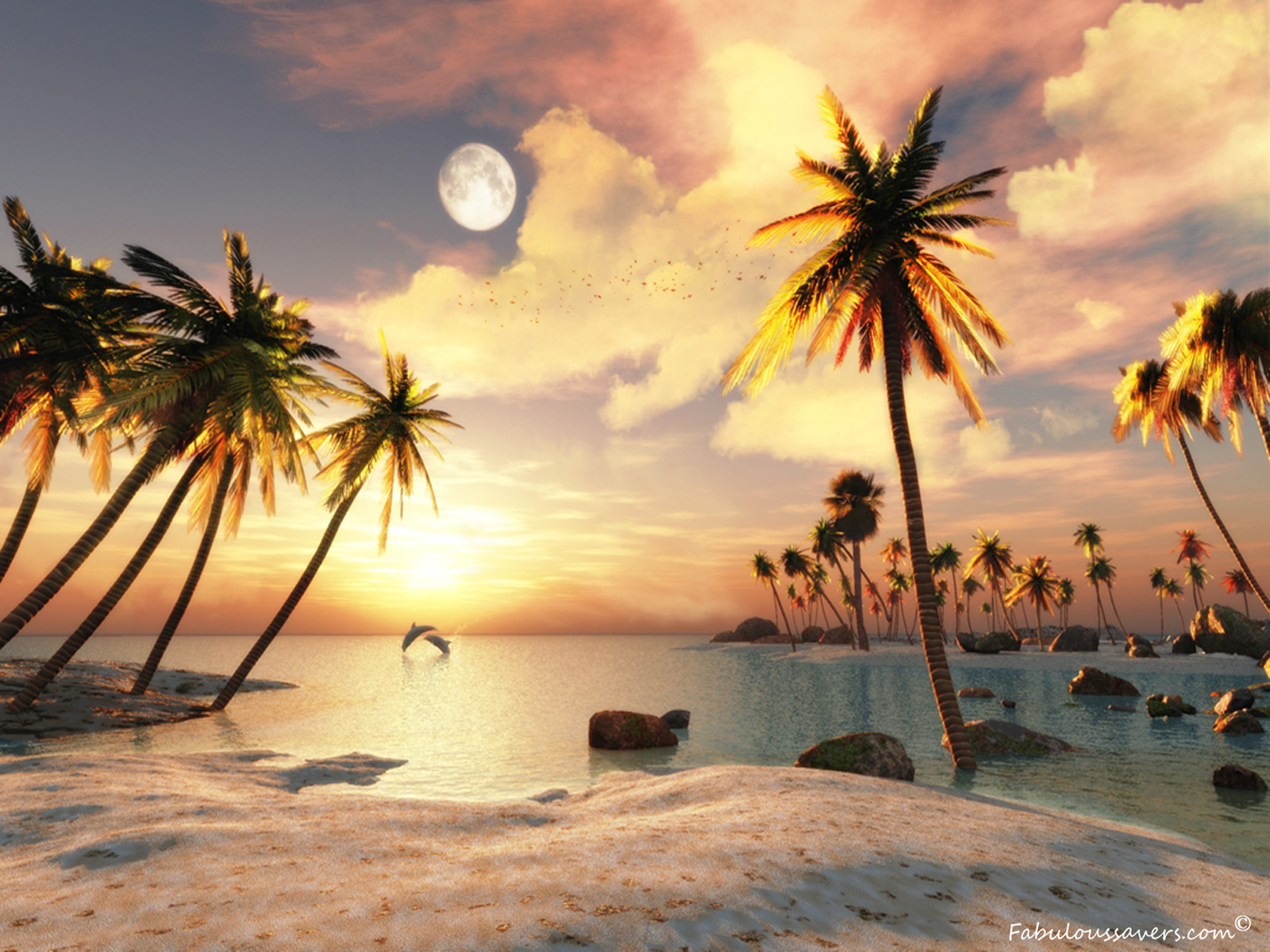 3d Beach - Beach Wallpaper Computer Desktop - HD Wallpaper 