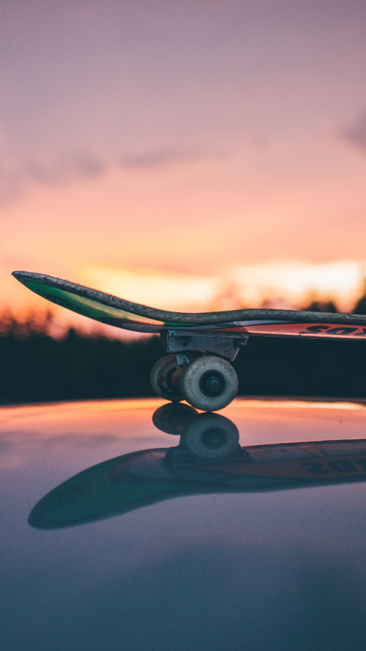 Skateboard Sunset Sky Wallpaper - Skateboard Sunset - HD Wallpaper 