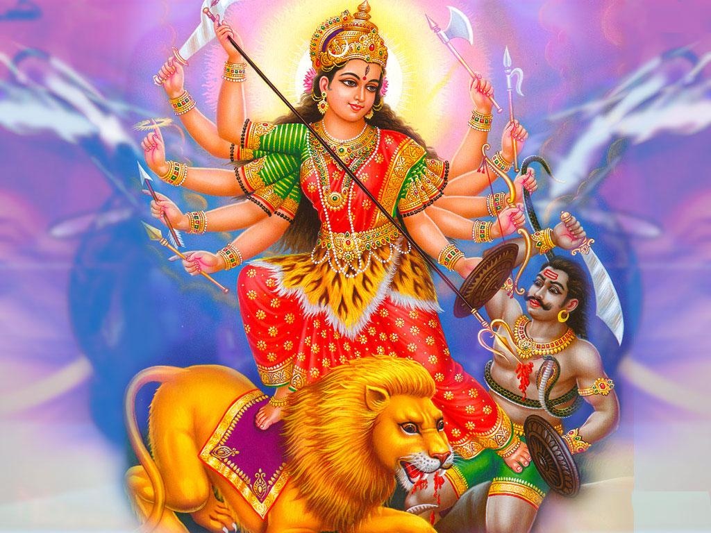 Shubh Navratri - Sri Mahishasura Mardini Devi - HD Wallpaper 