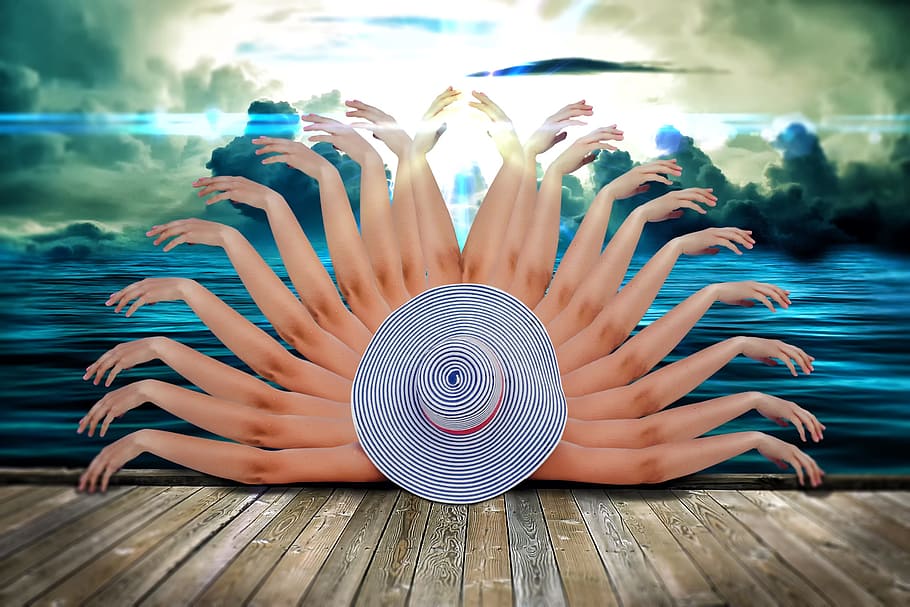 Khayalan, Ilusi Optik, Nyata, Wallpaper, Laut, Langit, - Optical Illusion Under Sea - HD Wallpaper 