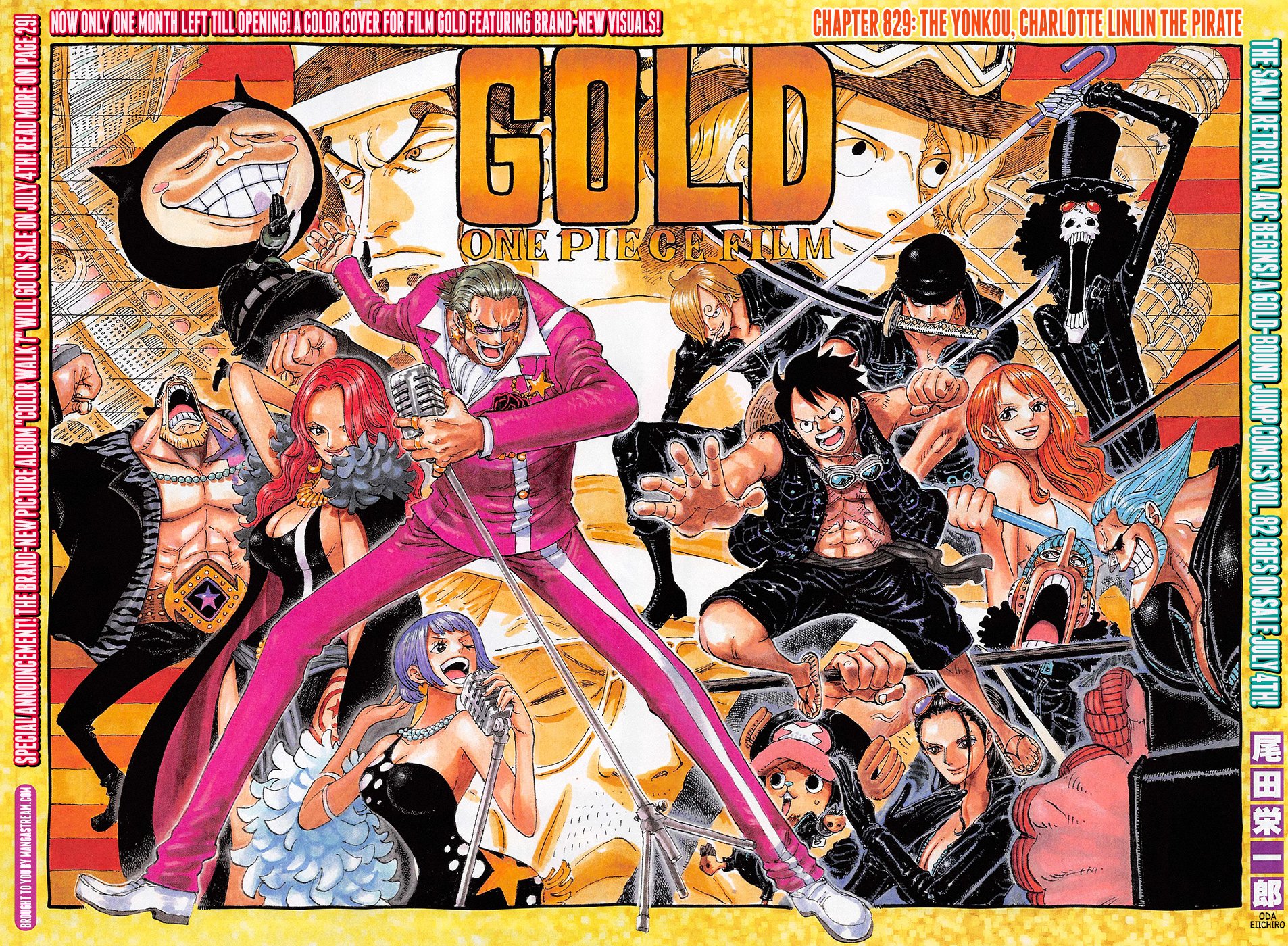One Piece Film Gold Manga - HD Wallpaper 