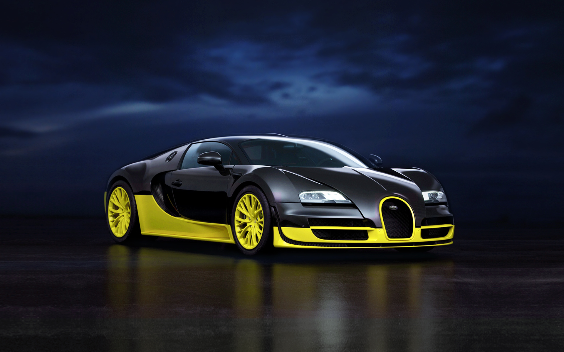 Bugatti Veyron Wallpaper Fullscreen Pc - Bugatti Veyron Blue Super Sport 16.4 - HD Wallpaper 