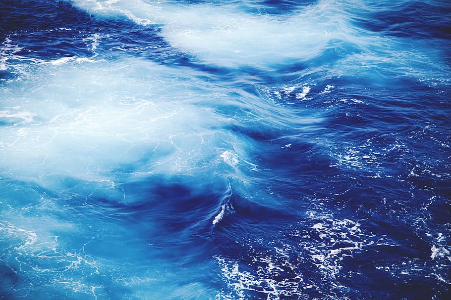 Putih, Biru, Tubuh, Air, Wallpaper Iphone, Wallpaper - Blue Ocean - HD Wallpaper 