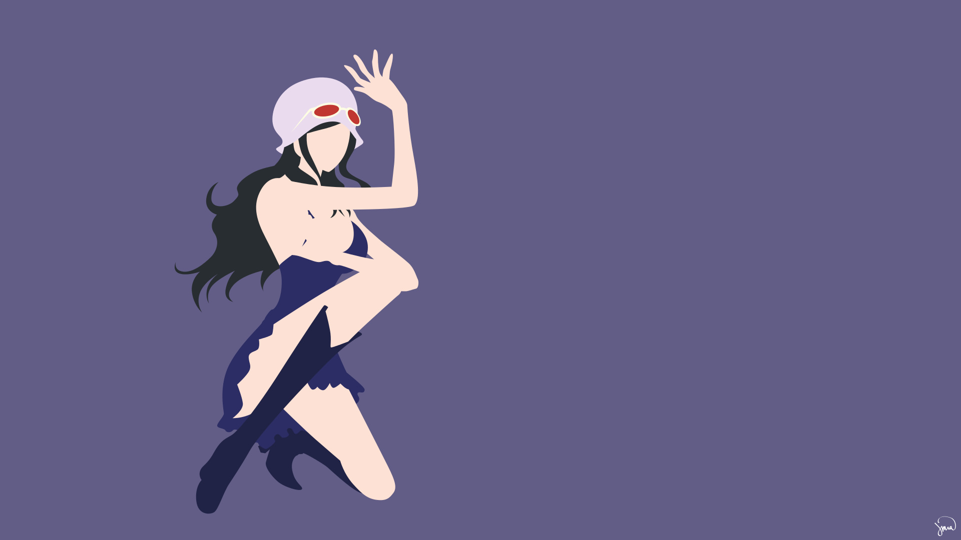 One Piece Minimalist Robin - HD Wallpaper 